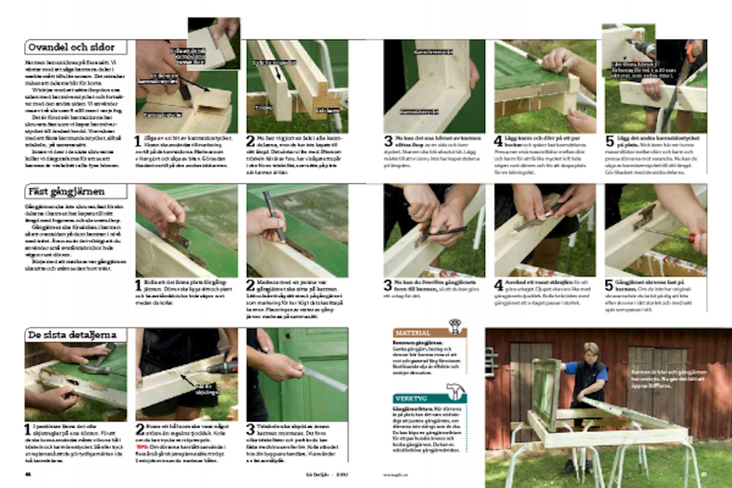 Bygga dörrkarm till gammal dörr Bygga dörrkarm till gammal dörr